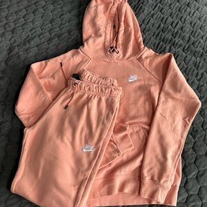 Nike Peach Hoodie and Joggers Set
